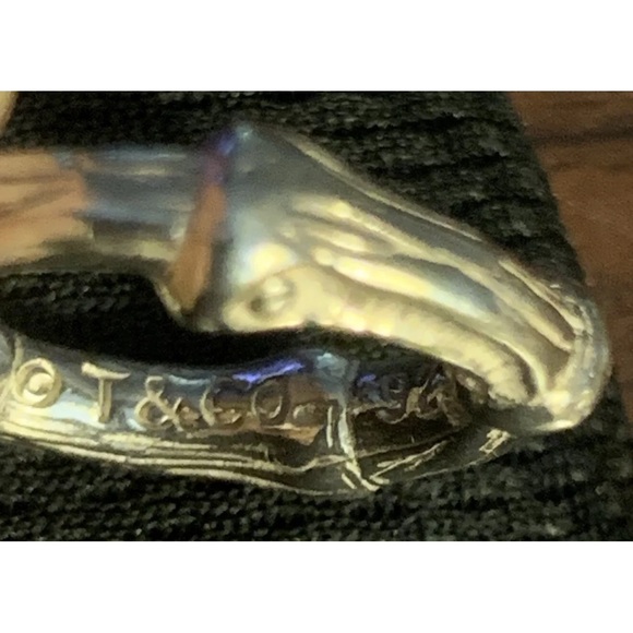 TIFFANY & CO. 1996 925 Sterling Silver Bamboo Ring size 3 - Picture 2 of 5